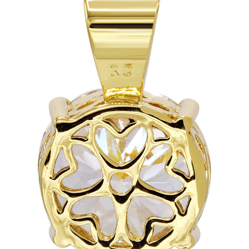 Mens Gold Plated Cubic Zirconia Pendant | 8.3 Grams