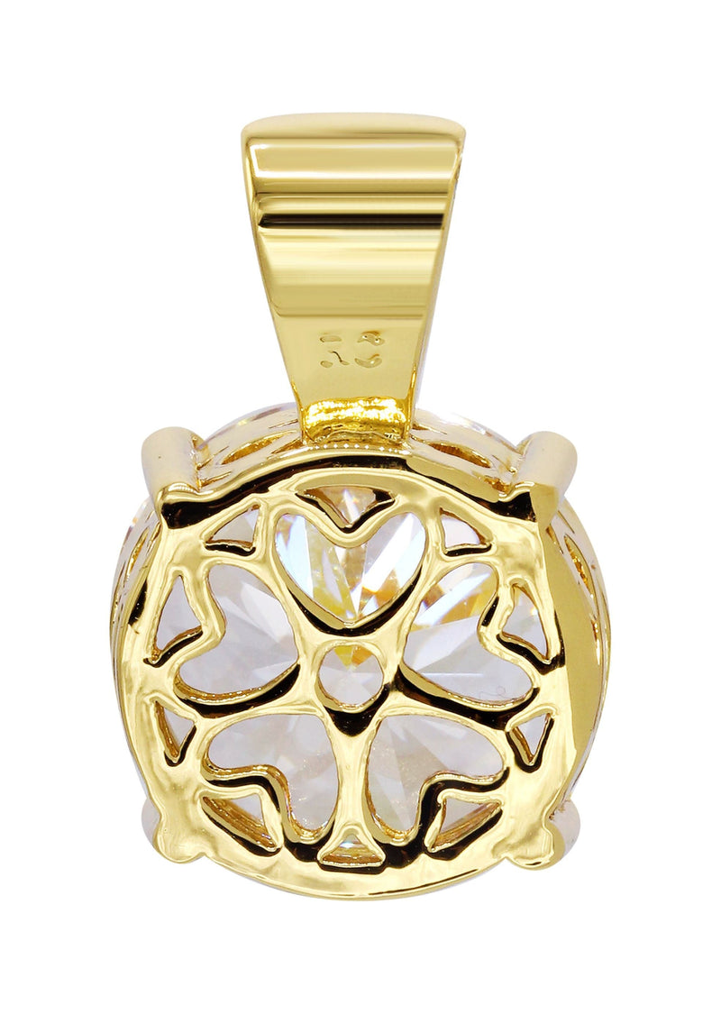 Mens Gold Plated Cubic Zirconia Pendant | 8.3 Grams
