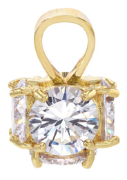 Mens Gold Plated Cubic Zirconia Pendant | 11 Grams