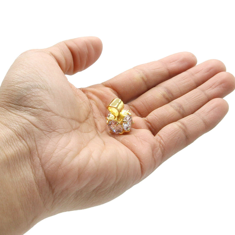 Mens Gold Plated Cubic Zirconia Pendant | 11 Grams