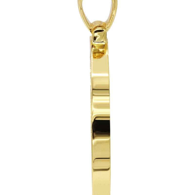 Mens Gold Plated Circle Pendant | 17 Grams