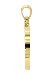 Mens Gold Plated Circle Pendant | 17 Grams