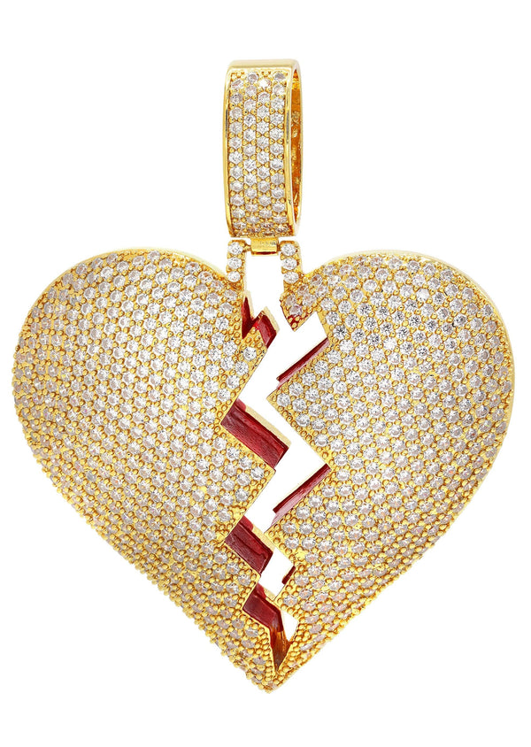 Gold Plated Heart Shape Pendant | 30.5 Grams