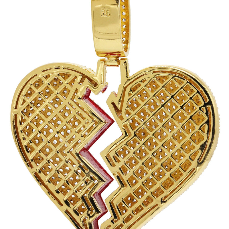 Gold Plated Heart Shape Pendant | 30.5 Grams