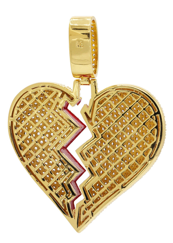 Gold Plated Heart Shape Pendant | 30.5 Grams
