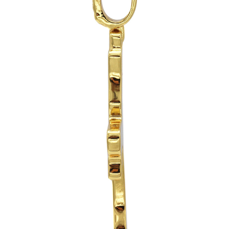 Gold Plated Melting Cross Pendant | 10.9 Grams
