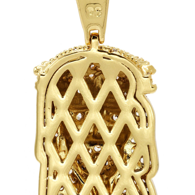 Mens Gold Plated Jesus Head Pendant | 7.2 Grams