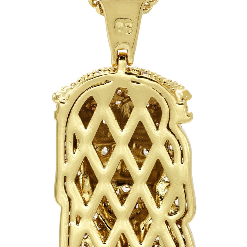Mens Gold Plated Franco Chain & Jesus Piece Chain | Appx. 15.2 Grams