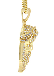 Mens Gold Plated Franco Chain & Jesus Piece Chain | Appx. 15.2 Grams
