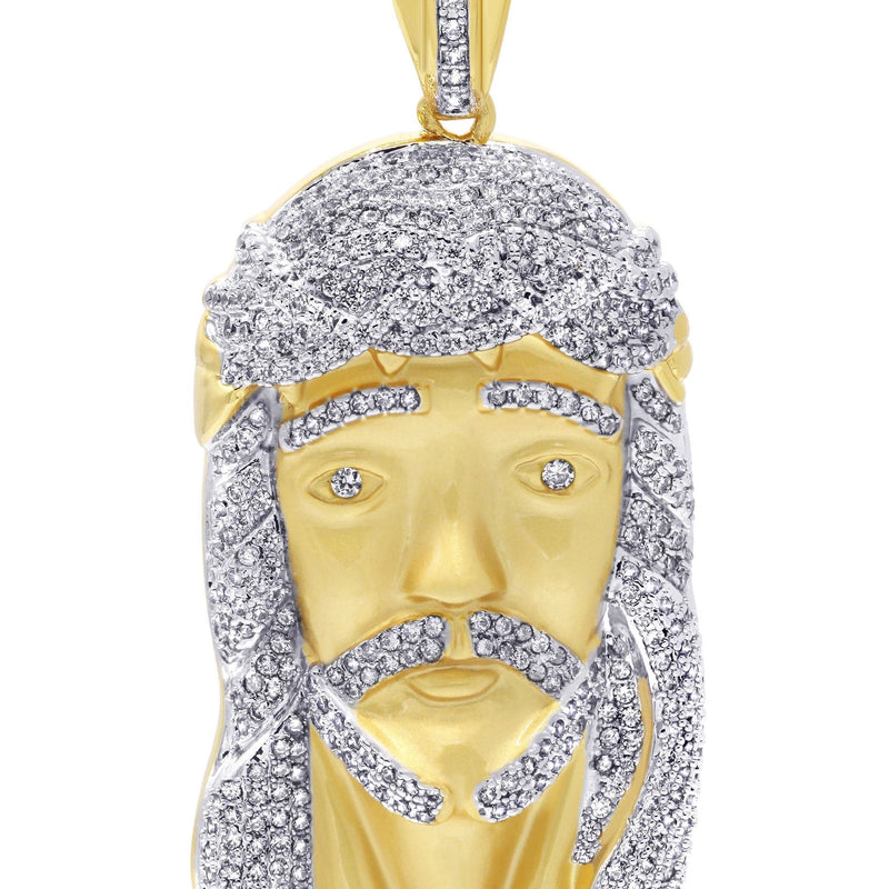 Mens Gold Plated Rope Chain & Jesus Piece Chain | Appx. 42.4 Grams