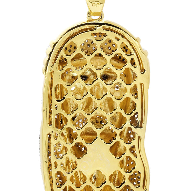 Mens Gold Plated Jesus Head Pendant | 34.4 Grams
