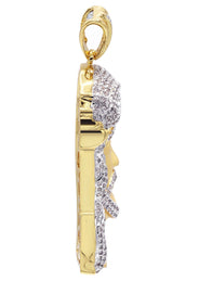 Mens Gold Plated Jesus Head Pendant | 34.4 Grams