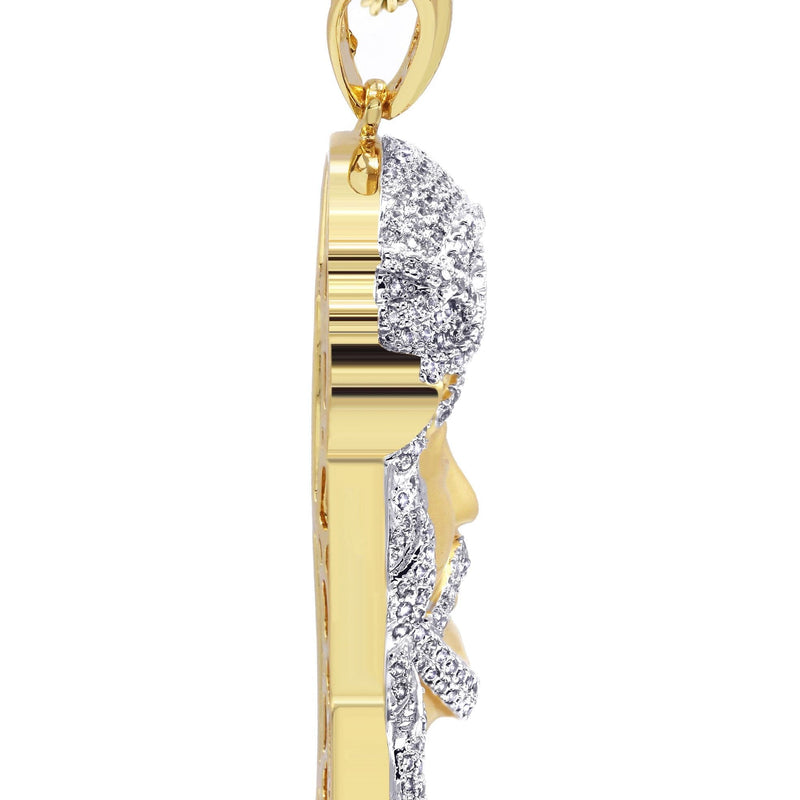 Mens Gold Plated Rope Chain & Jesus Piece Chain | Appx. 42.4 Grams