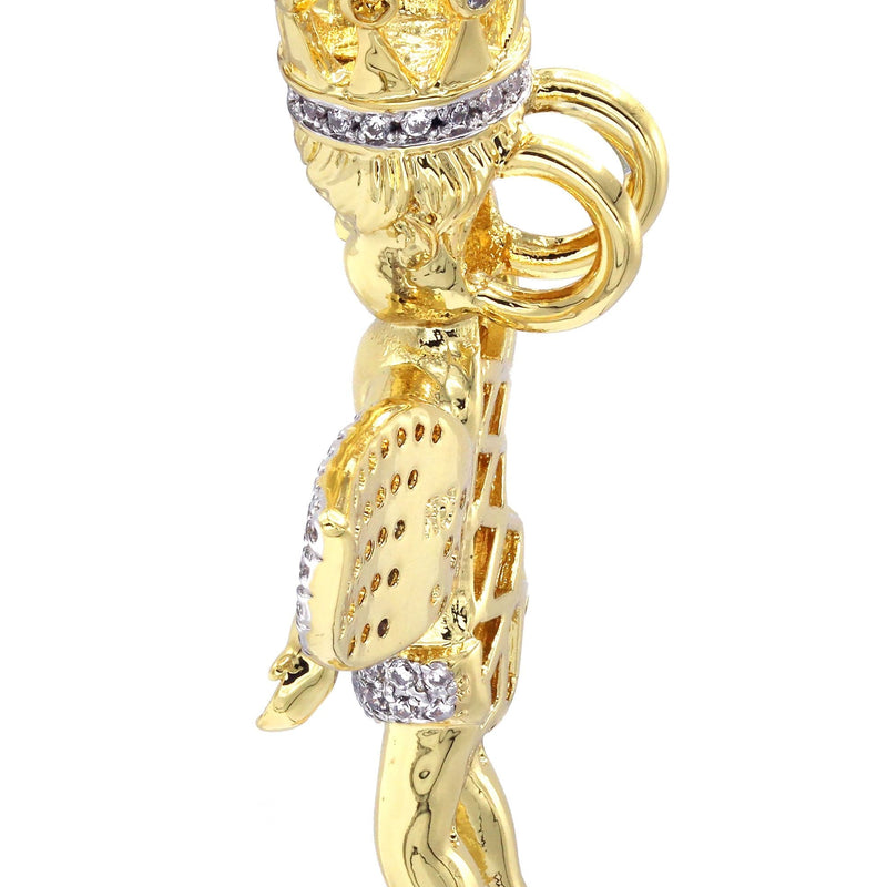 Mens Gold Plated Angel Pendant | 8.3 Grams