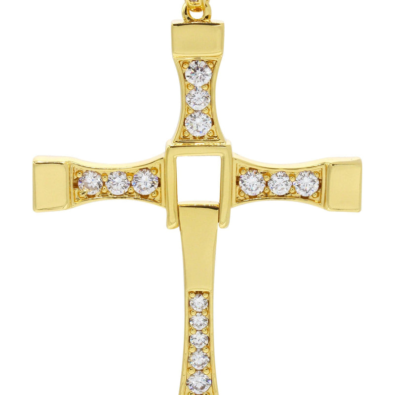 Mens Gold Plated Cross Pendant | 18.7 Grams