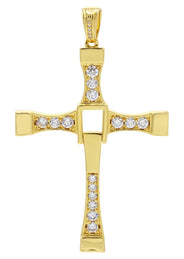 Mens Gold Plated Cross Pendant | 18.7 Grams