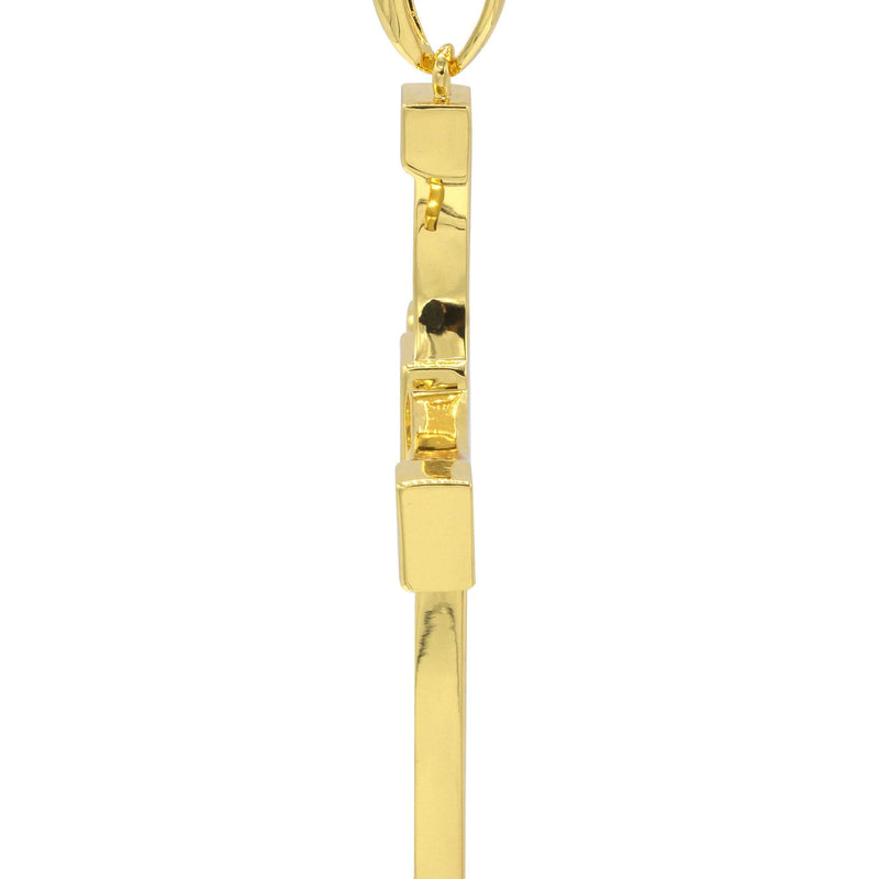 Mens Gold Plated Rope Chain & Cross Pendant | Appx. 26.7 Grams