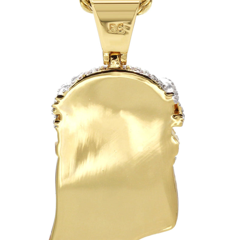 Mens Gold Plated Rope Chain & Jesus Piece Chain | Appx. 21.8 Grams