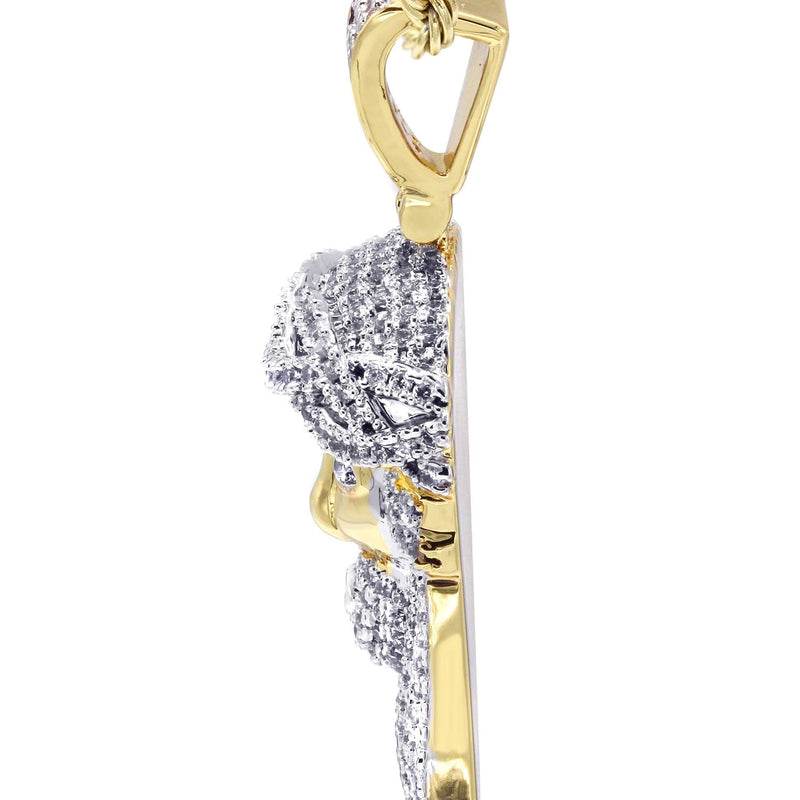 Mens Gold Plated Rope Chain & Jesus Piece Chain | Appx. 21.8 Grams