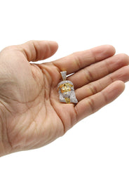 Mens Gold Plated Jesus Head Pendant | 13.8 Grams