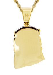 Mens Gold Plated Rope Chain & Jesus Piece Chain | Appx. 22.7 Grams