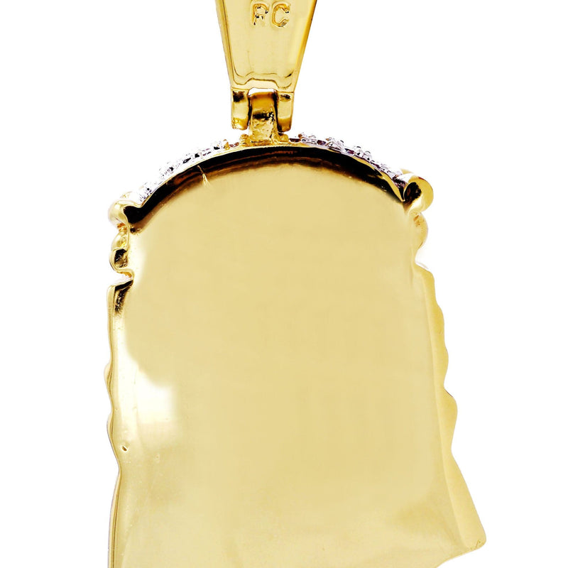 Mens Gold Plated Jesus Head Pendant | 14.7 Grams