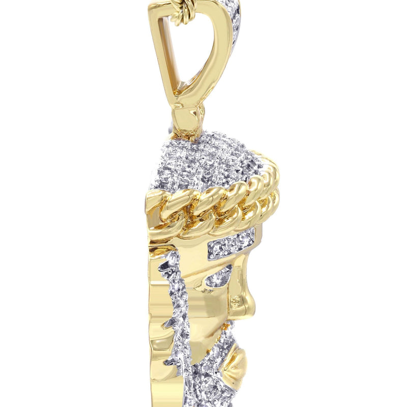 Mens Gold Plated Rope Chain & Jesus Piece Chain | Appx. 22.7 Grams