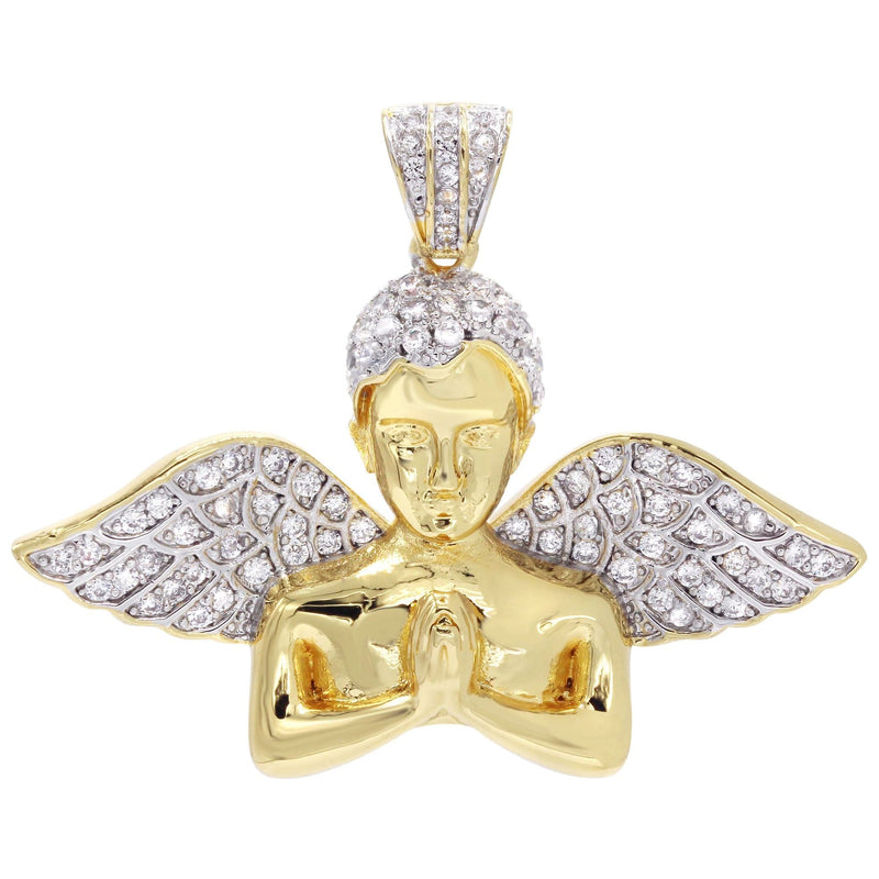 Mens Gold Plated Angel Pendant | 11.4 Grams