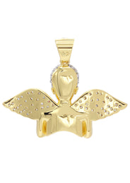 Mens Gold Plated Angel Pendant | 11.4 Grams