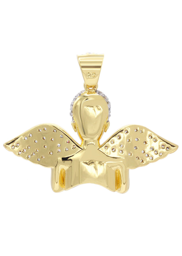 Mens Gold Plated Angel Pendant | 11.4 Grams