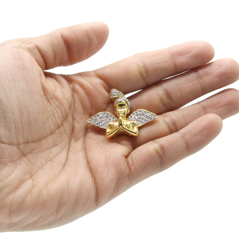 Mens Gold Plated Angel Pendant | 11.4 Grams