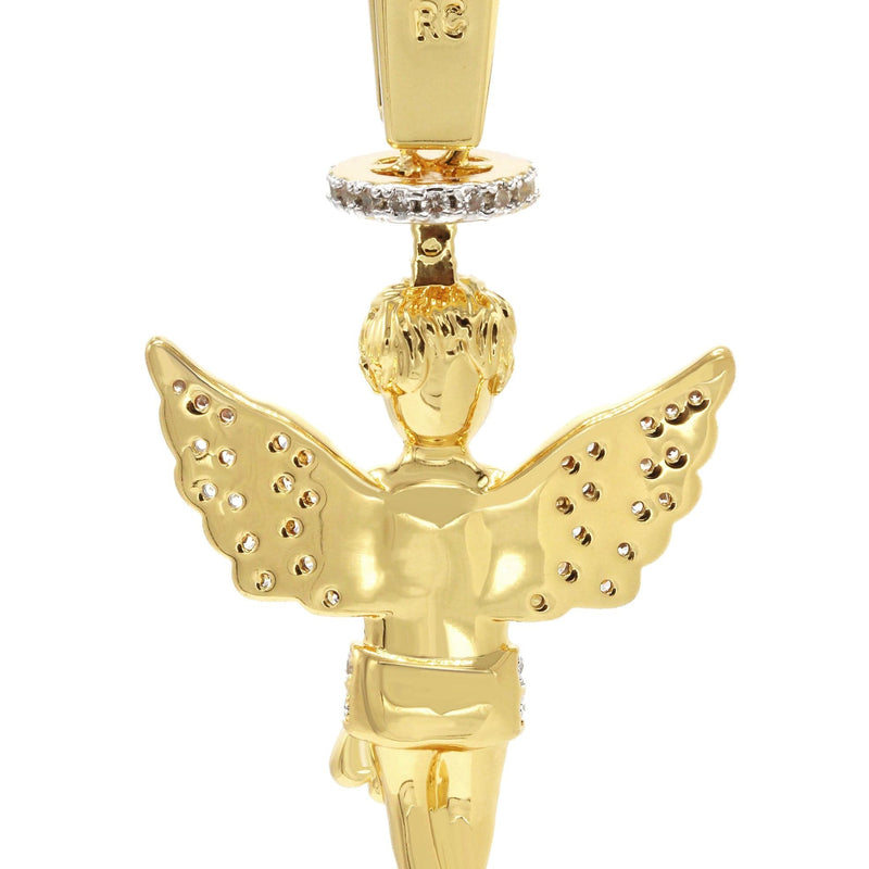 Mens Gold Plated Angel Pendant | 6.2 Grams