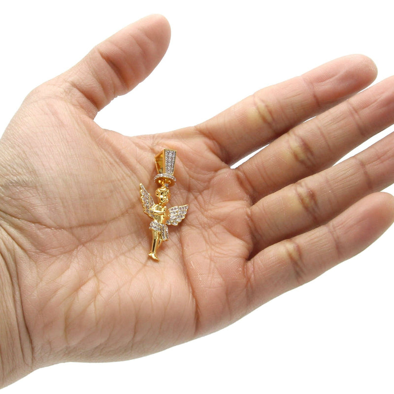 Mens Gold Plated Angel Pendant | 6.2 Grams