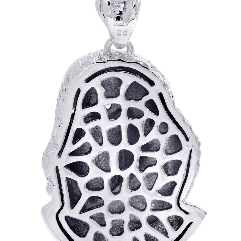 White Gold Plated Cuban Link Chain & Masked Benjamin Franklin Pendant | Appx. 32.1 Grams