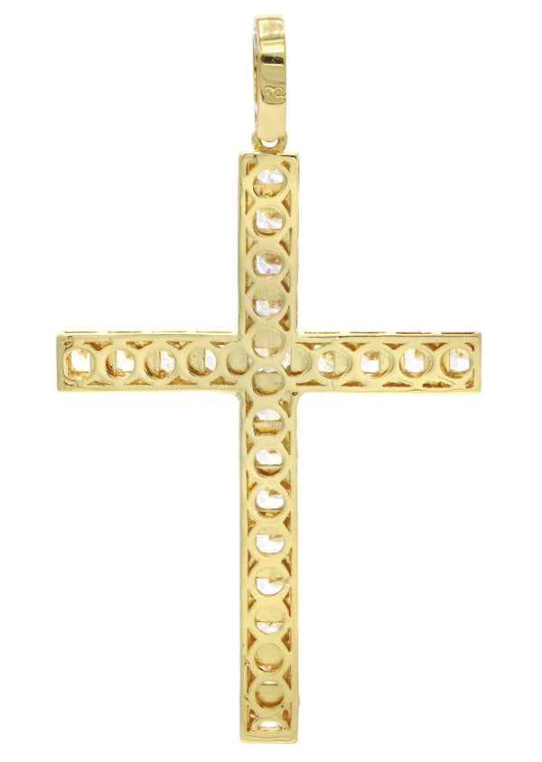 Mens Gold Plated Cross Pendant | 22.5 Grams