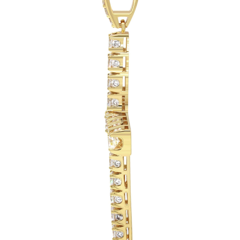 Mens Gold Plated Franco Chain & Cross Pendant | Appx. 30.5 Grams