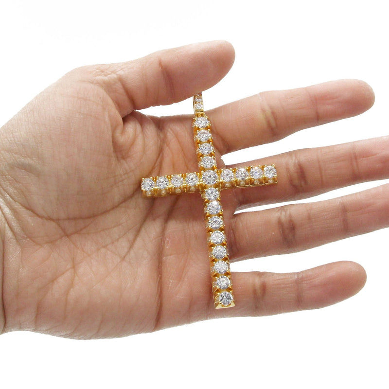 Mens Gold Plated Cross Pendant | 22.5 Grams