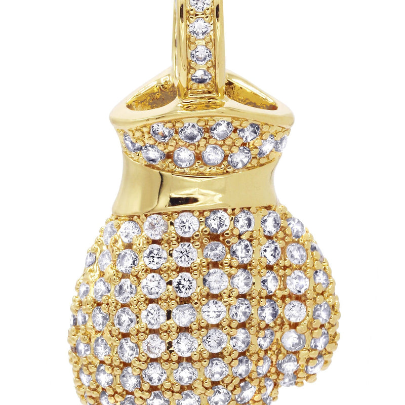 Mens Gold Plated Boxing Glove Pendant | 12.2 Grams