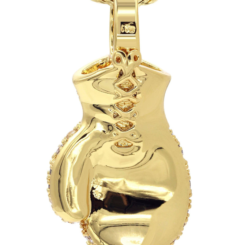 Mens Gold Plated Rope Chain & Boxing Glove Pendant | Appx. 20.2 Grams