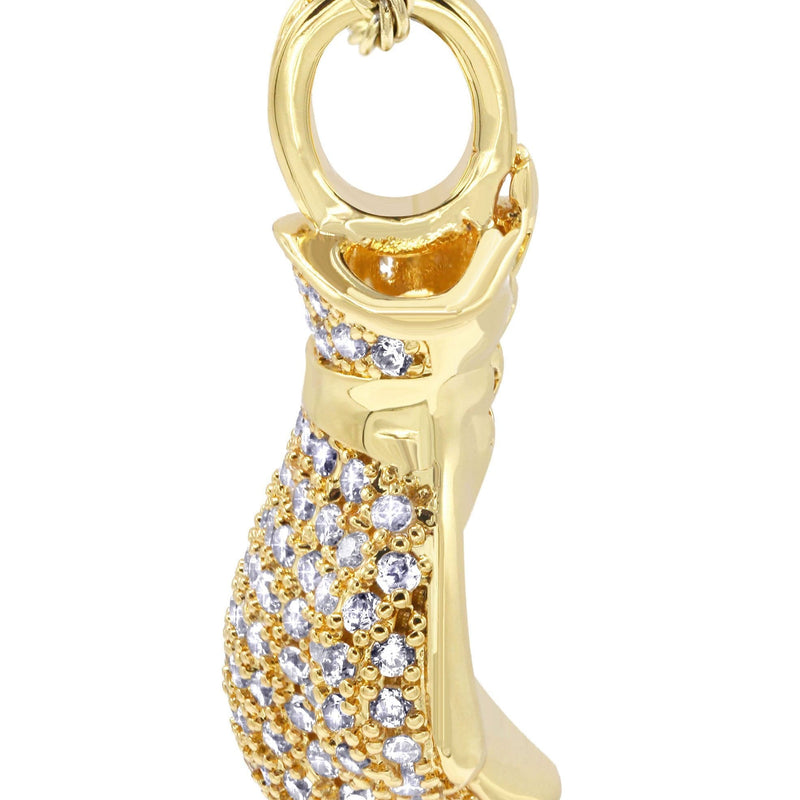 Mens Gold Plated Rope Chain & Boxing Glove Pendant | Appx. 20.2 Grams