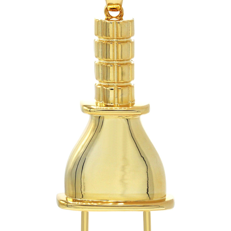 Mens Gold Plated Plug Pendant | 15.4 Grams