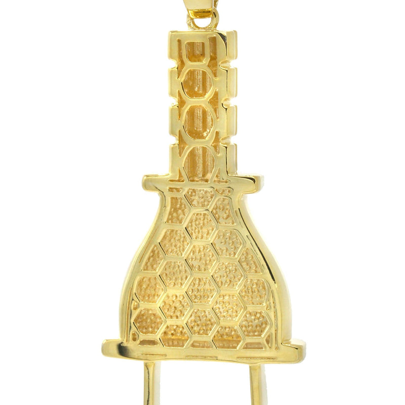 Mens Gold Plated Plug Pendant | 15.4 Grams