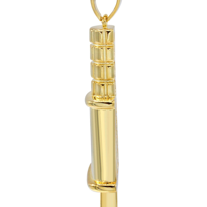 Mens Gold Plated Rope Chain & Plug Pendant | Appx. 23.4 Grams