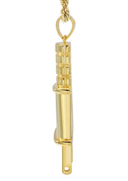 Mens Gold Plated Rope Chain & Plug Pendant | Appx. 23.4 Grams