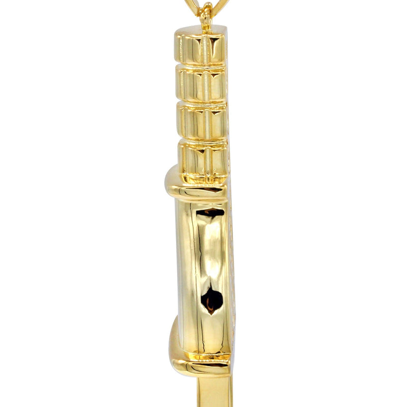 Mens Gold Plated Plug Pendant | 15.4 Grams