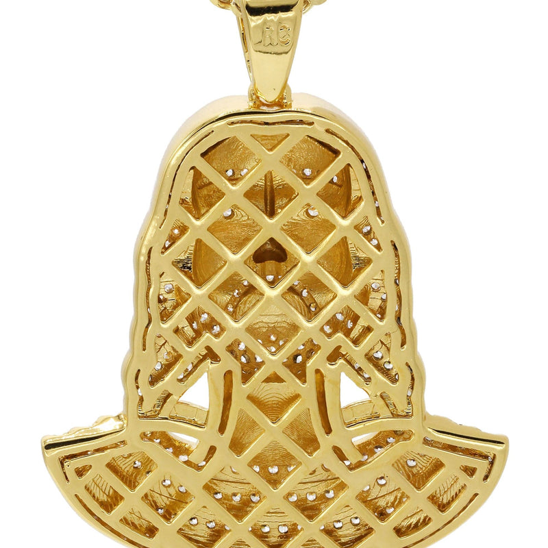 Mens Gold Plated Franco Chain & Jesus Piece Chain | Appx. 22.1 Grams