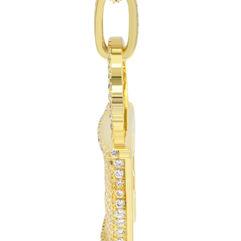 Mens Gold Plated Rope Chain & Lock Pendant | Appx. 18.7 Grams