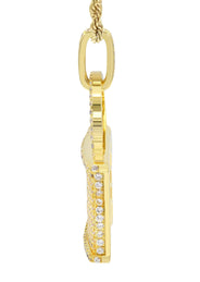 Mens Gold Plated Rope Chain & Lock Pendant | Appx. 18.7 Grams