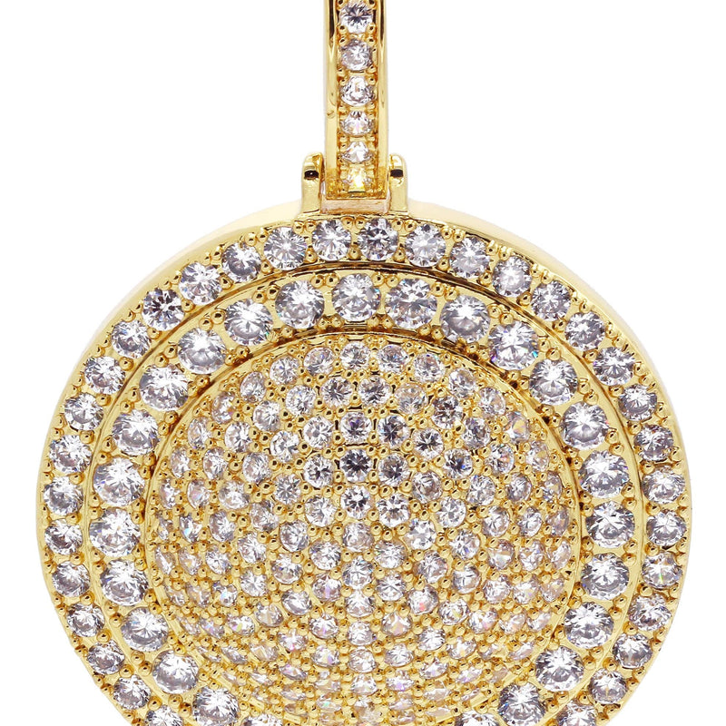 Mens Gold Plated Dog Tag Pendant | 22.3 Grams
