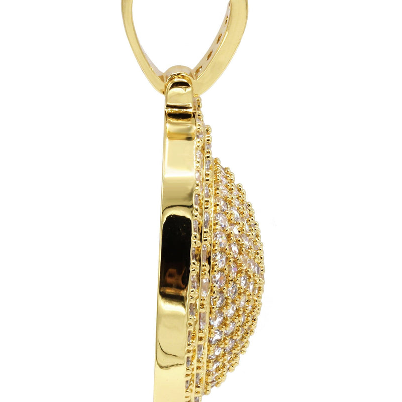 Mens Gold Plated Dog Tag Pendant | 22.3 Grams